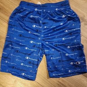 Champion Kids' Shorts in Vibrant Blue with Logo Pattern ..boys L